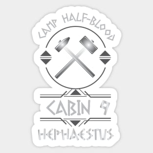 Cabin #9 in Camp Half Blood, Child of Hephaestus – Percy Jackson inspired design Sticker